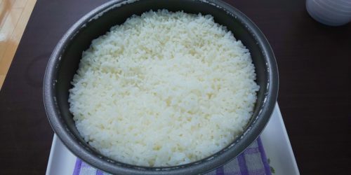 5合のご飯が炊けた